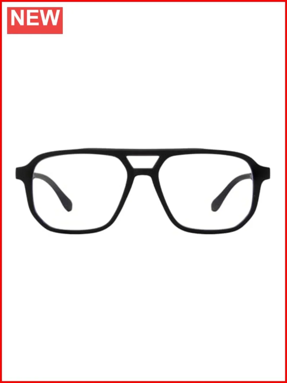 Retro Square Aviator Blue Light Reading Glasses Spring Hinge